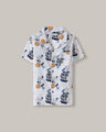 Camisa Manga Corta Calaveras,BLANCO